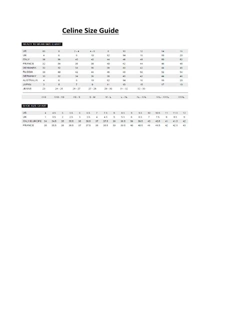 celine clothing sizing|Celine luggage size chart.